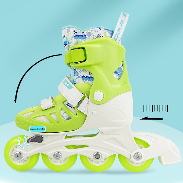 MZS711-QS Adjustable Flashing Roller Skates with Light Up Wheels Beginner Kids Skating