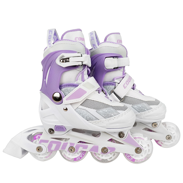 MZS713-QS Adjustable Inline Flashing Roller Skates Shoes for Kids 